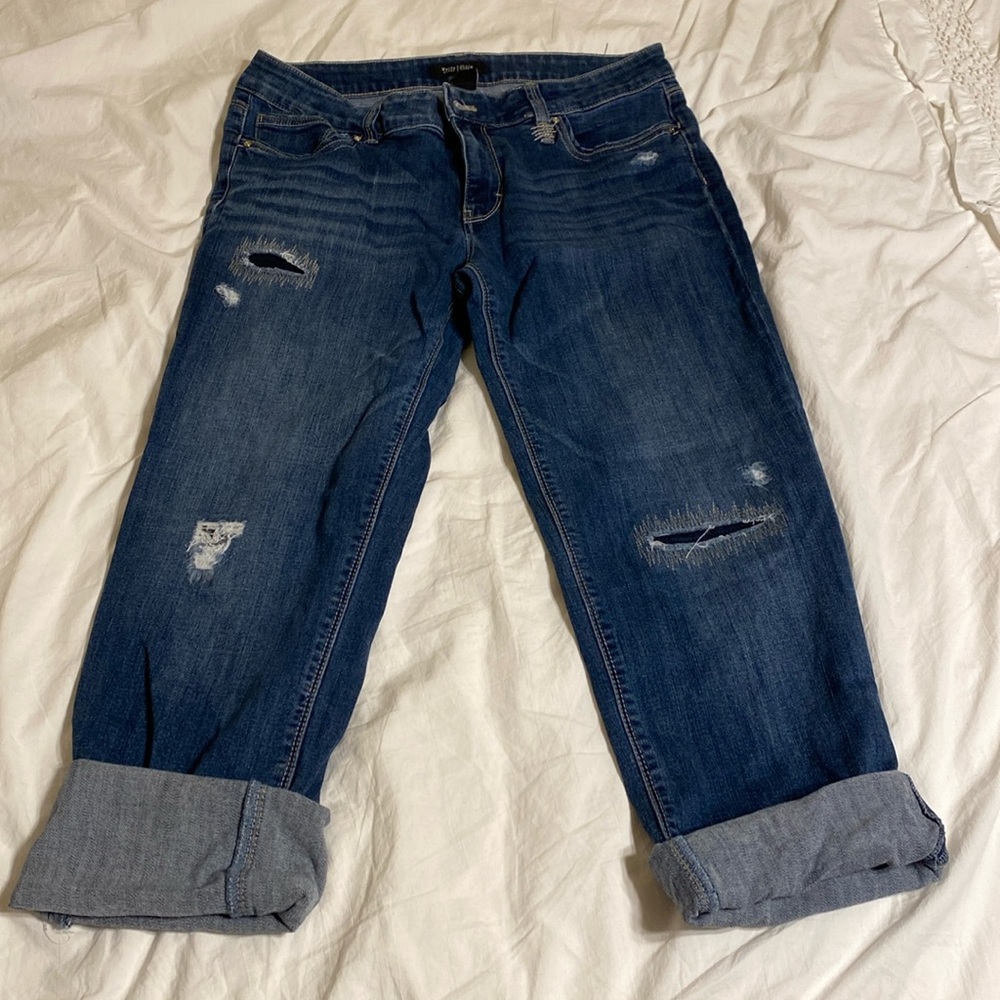 White House black market straight crop jeans